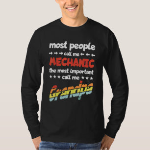 T-shirt Les Hommes La Plupart Des Gens M'Appelent Mécanici