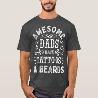 T-shirt Les Hommes Les Pères Fantastiques Ont Des Tatouage