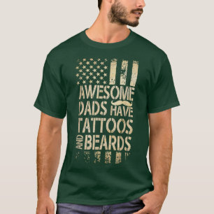 T-shirt Les Hommes, Les Pères Magnifiques, Ont Des Tatouag