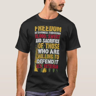 T-shirt Les hommes liberté par la sueur de sang Sacrifice 