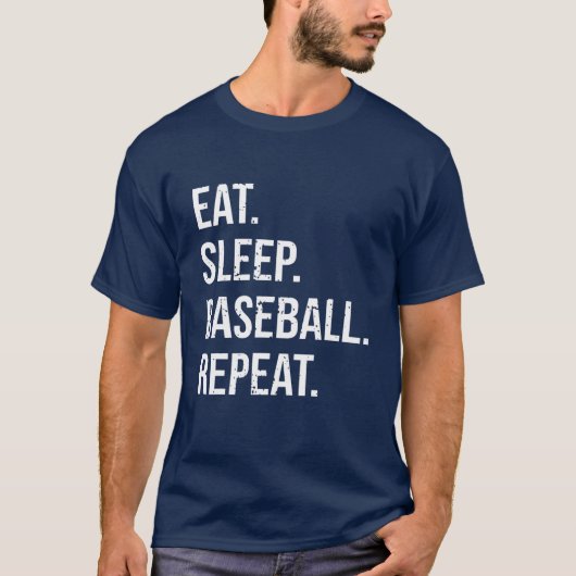 T-shirt Les Hommes Mangent Dormir Faire Gens Répéter Louve (Devant)