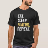 T-shirt Les hommes mangent Sleep Boot Répéter Funny Capita (Devant)