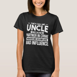 T-shirt Les Hommes M'Appelent Oncle Partenaire Dans Le Cri