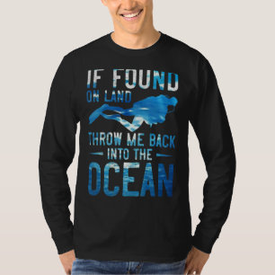 T-shirt Les Hommes Me Jettent À Nouveau Dans L'Océan Plong