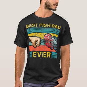 T-shirt Les Hommes Meilleur Papa Poisson Jamais Drôle Pois