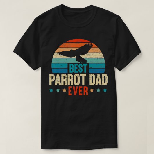 T-shirt Les Hommes Meilleur Parrot Papa Jamais Oiseaux Ois (Design devant)