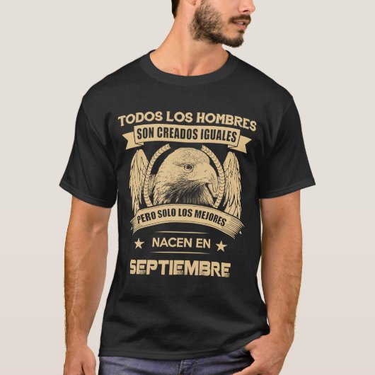T-shirt Les Hommes Naissent En Septembre Cadeau D'annivers (Devant)