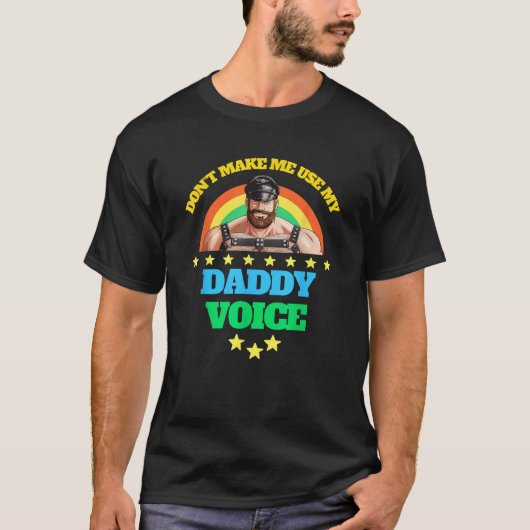 T-shirt Les hommes ne me font pas utiliser mon papa voix d (Devant)