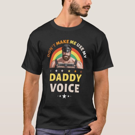 T-shirt Les hommes ne me forcent pas à utiliser mon papa v (Devant)