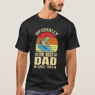 T-shirt Les Hommes Ofish Le Meilleur Père Depuis 1984 Fish