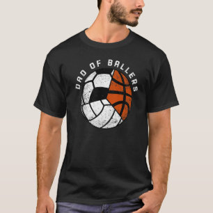 T-shirt Les Hommes Papa De Ballers Volleyball Soccer Baske