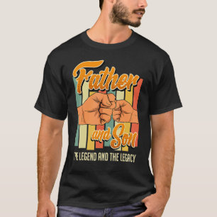 T-shirt Les Hommes Père Et Fils La Légende Et L'Héritage D