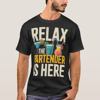 T-shirt Les hommes se détendent, le gamin cool est là, drô