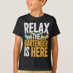 T-shirt Les hommes se détendent, le Kidender cool est là,
