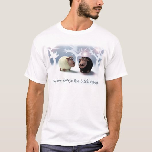 T-shirt Les hommes sont toujours les moutons noirs drôles (Devant)