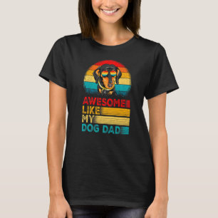 T-shirt Les Hommes Vintage Awesome Comme Mon Dachshund Pap