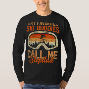 T-shirt Les Hommes Vintage Mes Camarades De Ski Appelez-Mo