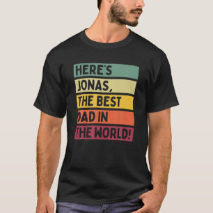 T-shirt Les Hommes Voici Jonas Le Meilleur Père du Monde
