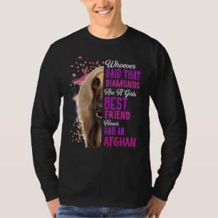 T-shirt Les Hounds Afghans Sont Une Fille Meilleur Ami Chi