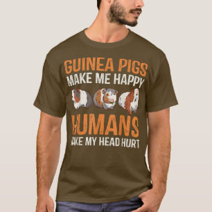 T-shirt Les humains amoureux des cochons de Guinée me font