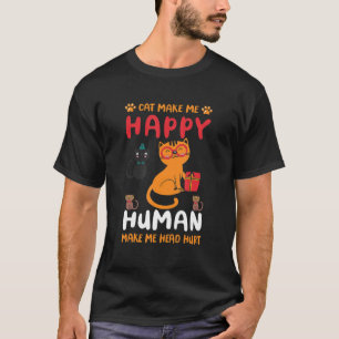 T-shirt Les humains me font mal à la tête Chats Chats me r