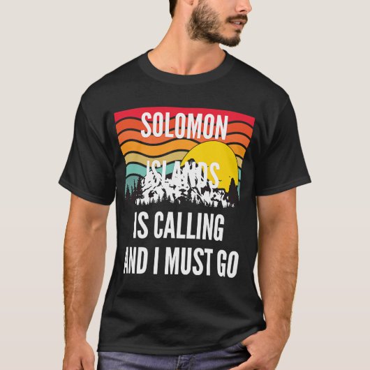 T-shirt Les Îles Salomon Appelent Et Je Dois Y Aller, Vave (Devant)