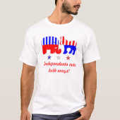 T-shirt Les Indépendants Votent De Ces Deux Façons (Devant)