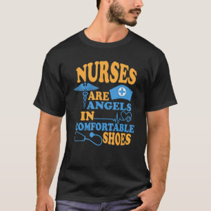 T-shirt Les Infirmières Sont Des Anges Dans Des Chaussures