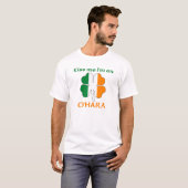 T-shirt Les Irlandais personnalisés m'embrassent que je (Devant entier)