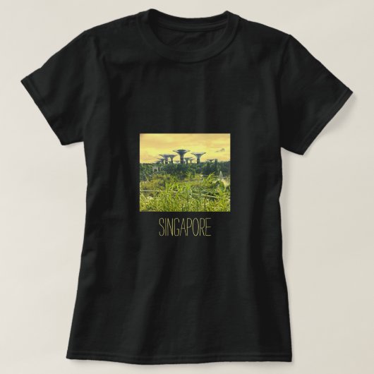 T-shirt Les jardins de Singapour dans la baie (Design devant)