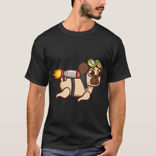T-shirt Les Jetpack Adventure Pug's (Devant)