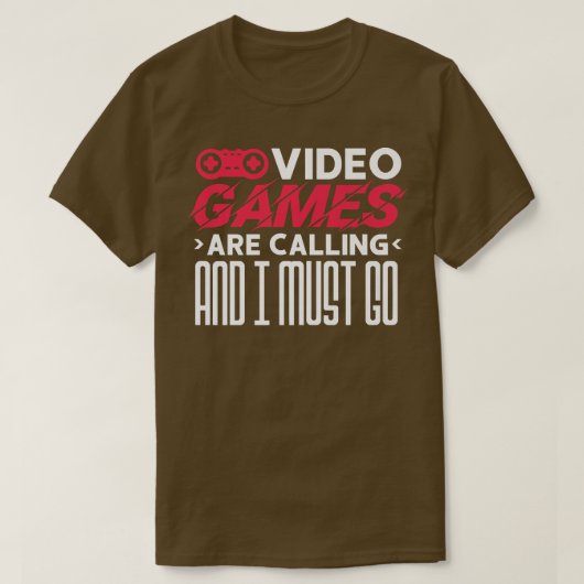 T-shirt Les Jeux Vidéo Appelent Et Je Dois Y Aller (Design devant)