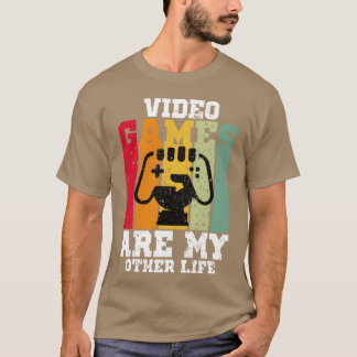 T-shirt Les jeux vidéo sont ma autre vie famille vintage