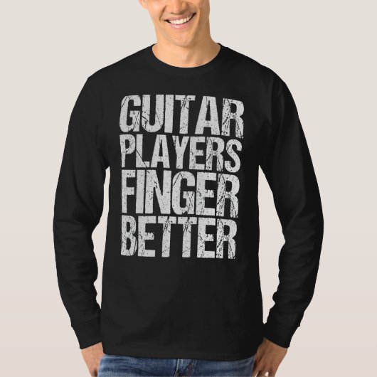 T-shirt Les Joueurs De Guitare Mens Doivent Mieux S'Attach (Devant)
