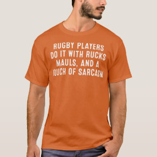 T-shirt Les joueurs de rugby le font avec des boules et un