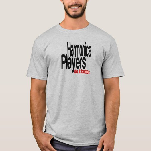 T-shirt Les Joueurs Harmonica Le Font Mieux (Devant)