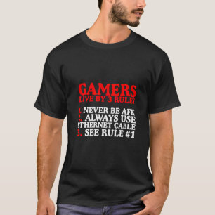 T-shirt Les Joueurs Vivent Selon 3 Règles Ne Sont Jamais A