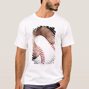 T-shirt Les lanceur remettent saisir un base-ball