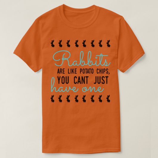 T-shirt Les lapins sont comme des chips 1 (Design devant)