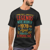T-shirt Les Légendes D'Anniversaire Sont Nées En 1978 Retr (Devant)