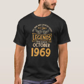 T-shirt Les Légendes D'Anniversaire Sont Nées En Octobre 1 (Devant)