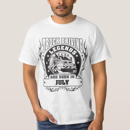 T-shirt Les Légendes De La Conduite De Camion Sont Nées En (Devant)