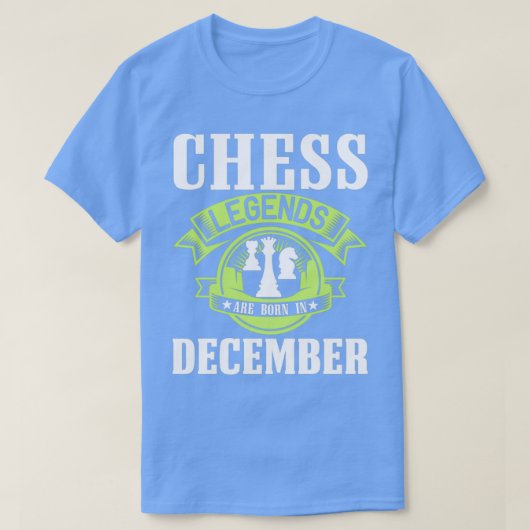 T-shirt Les légendes des échecs sont nées en Décembre Trib (Design devant)