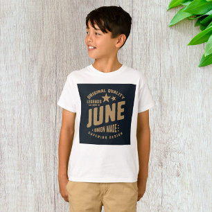 T-shirt Les légendes naissent en juin Qualité originale