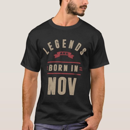 T-shirt Les légendes naissent en novembre (Devant)