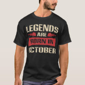 T-shirt Les légendes sont en octobre chemise née (Devant)