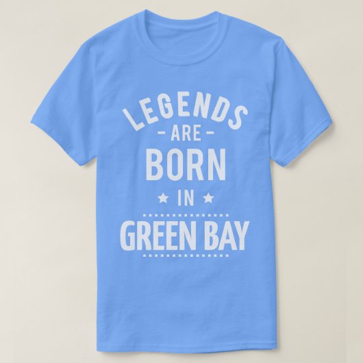 T-shirt Les Légendes Sont Nées À Green Bay 1 (Design devant)
