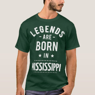 T-shirt Les Légendes Sont Nées Au Mississippi 1