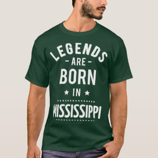 T-shirt Les Légendes Sont Nées Au Mississippi 1