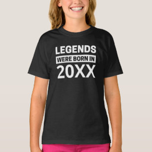 T-shirt Les Légendes Sont Nées Dans 20XX Anniversaire Pers